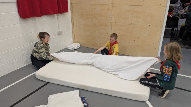 making bed